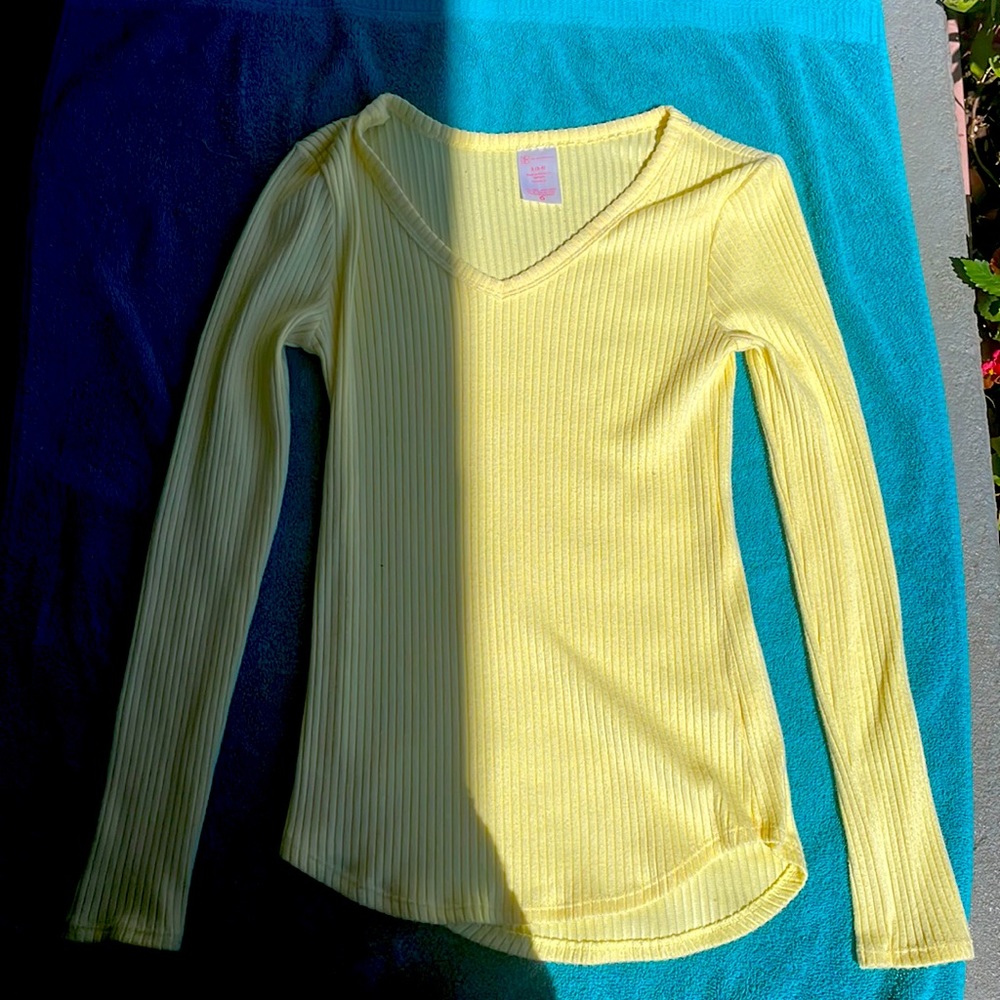 Yellow long sleeve shirt from Walmart . Never worn .